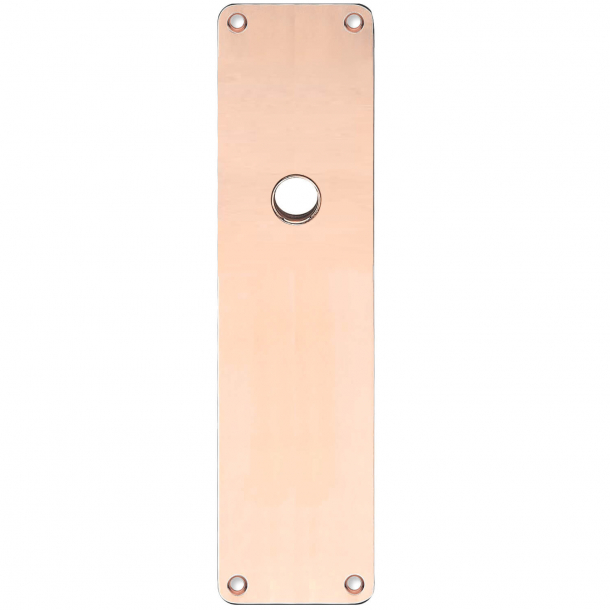Backplate - Copper without lacquer - RUKO - door handle hole ø15 - 235x55x2 mm