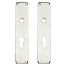 Klamka Arne Jacobsen - Tylna p&#322;yta - Cylinder profilowy - Stal szczotkowana - &#346;wietny model - cc72mm