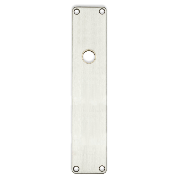 Backplate - Brushed stainless steel - door handle hole 16 - 220x45x2 mm