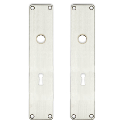 Arne Jacobsen Trgriff - Rckplatte mit Schlsselloch - Gebrsteter Stahl - Kleines Modell - cc72mm