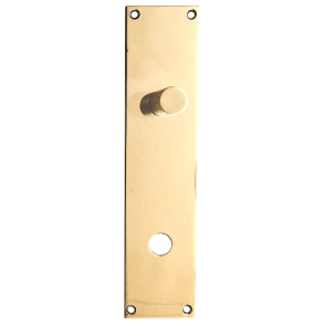 Lngskylt med cylindervred - Mssing utan lack - Modell FUNKIS - 235x55x3 mm