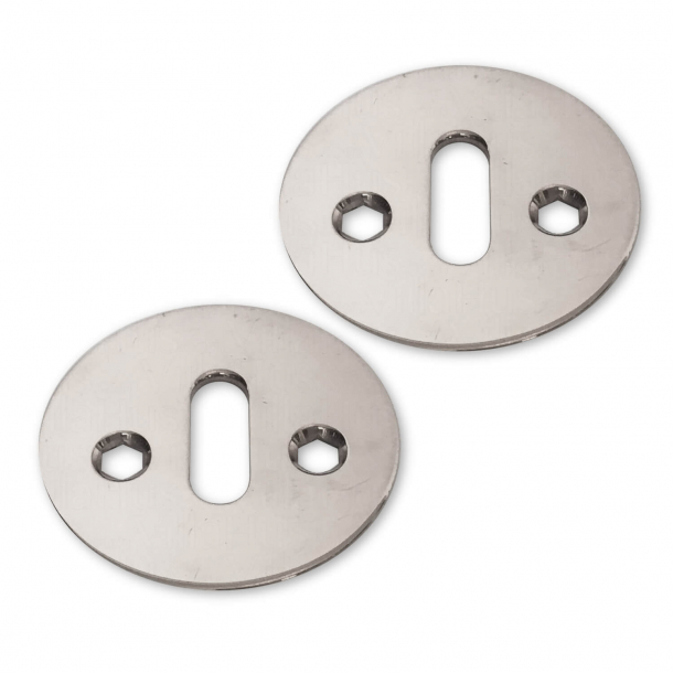 Schlüsselrosette - Nickel - Ovales Schlüsselloch - cc27mm