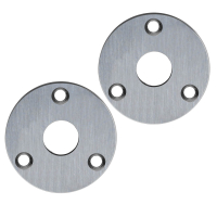 Rosettes for older doors - Brushed steel - Wooden screws