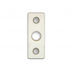 Rosette - Gebrsteter Stahl - 68x30 mm