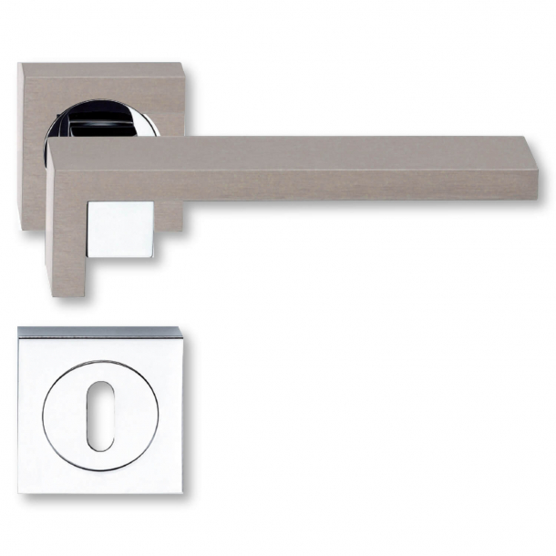 Door handle - Nickel satin / Graphite - Model Graphite