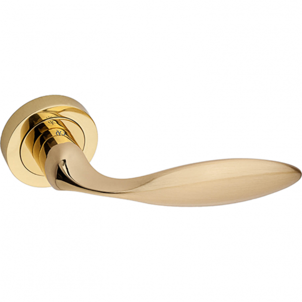 Door handle - Polish brass / Satin brass - Model Libya