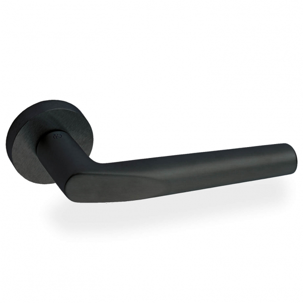 Door handle - Mat black - Rose and Escutcheon - Model CUT