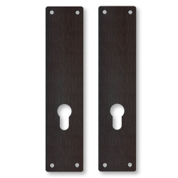 Back plate - 16 mm - Euro profile - Browned Brass - cc72 mm