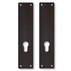 Back plate - 16 mm - Euro profile - Browned Brass - cc92mm