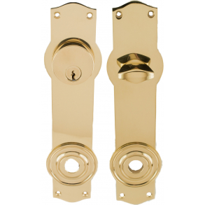 Langskilt - Messing - Cylinderl�s ude -  Vrider inde - L41