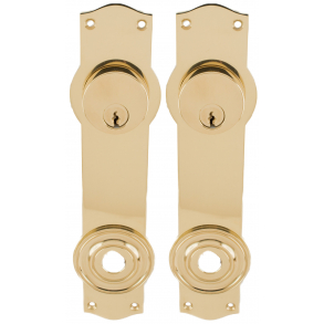 Langskilt - Messing - cylinderl�s ude -cylinderl�s inde - L41