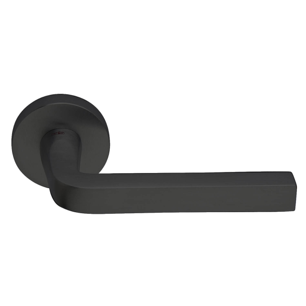 RDS door handle with key escutcheons - Matt black - Model MILANO