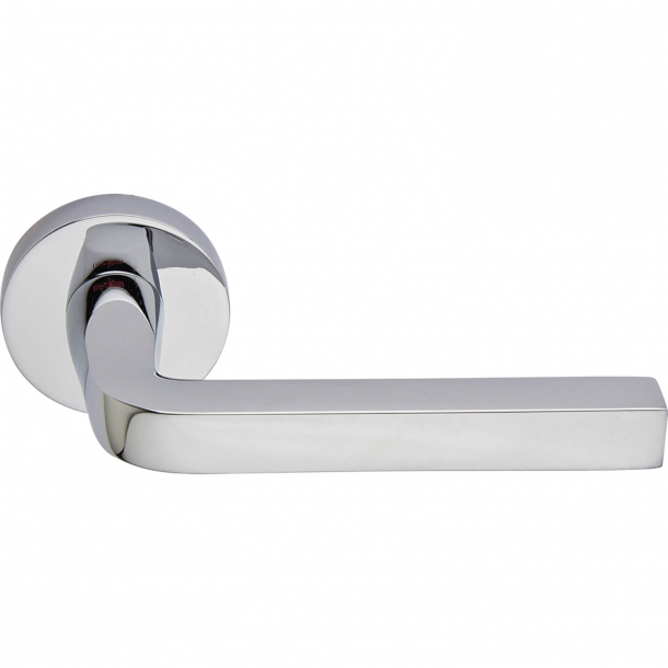 Door handle with key escutcheon, Polished Chrome, Interior, MILANO