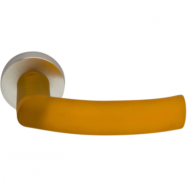 Door handle, Satin Chrome/ Orange, Interior, ODESSA