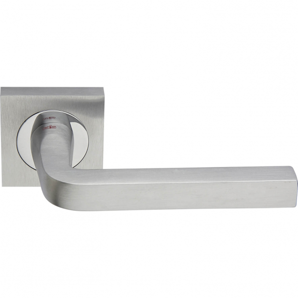 Door handle, Satin Chrome/Polished Chrome, Interior, MILANO SQUARE