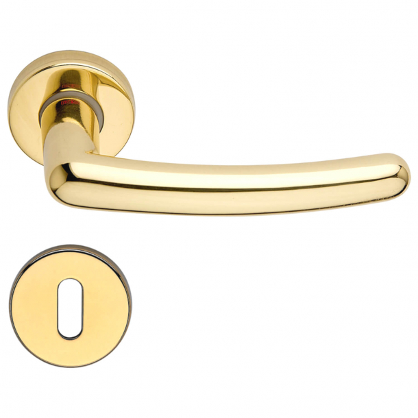 Door handle, Polished Brass, Interior, BRUGES