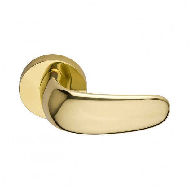 Door handle, Polished Brass, Interior, COMPATTA