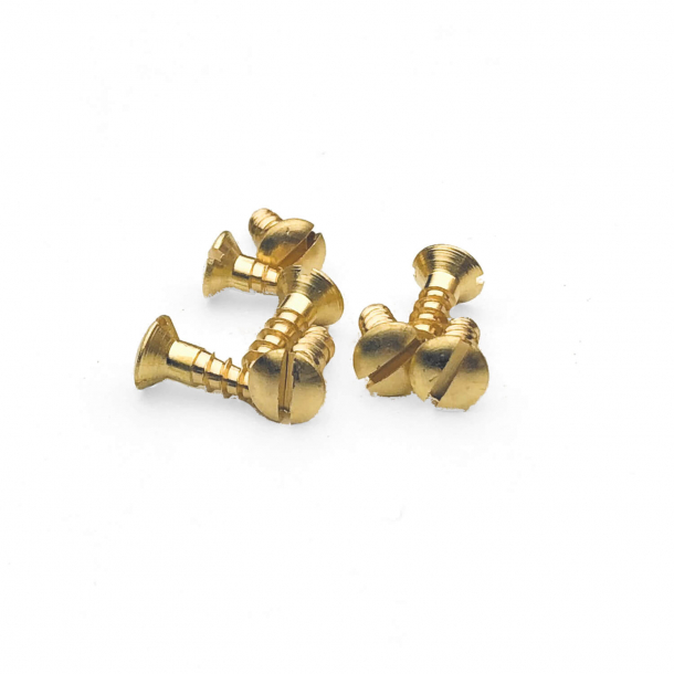 Brass wood screws - Slotted - 3,5x12 mm (8 pcs.)
