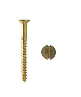 Brass wood screws for door hinges - Slotted - 5,5x25 mm (8 pcs