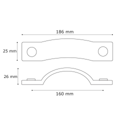 Mbelgreb - Turnstyle Designs - Chokoladefarvet Lder / Antik messing - Model A1180