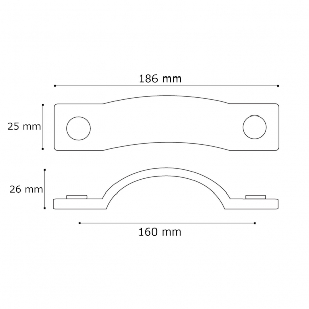 Mbelgreb - Turnstyle Designs - Chokoladefarvet Lder / Antik messing - Model A1180