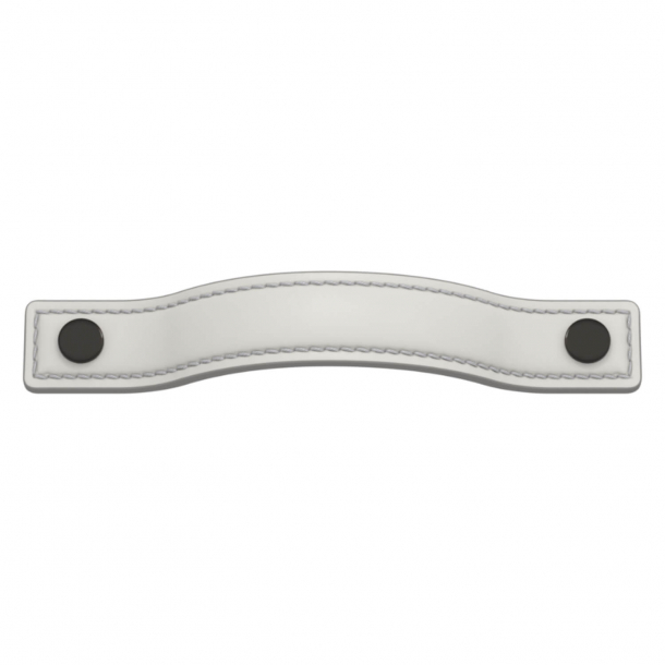 Turnstyle Designs Cabinet handles - White leather / Antique bronze - Model A1180