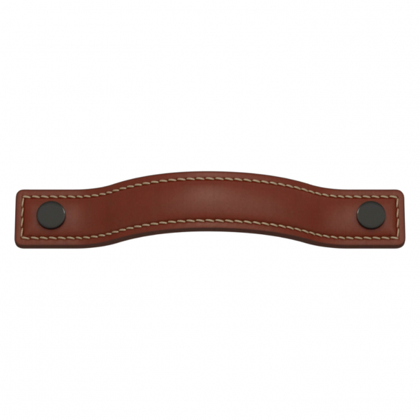 Turnstyle Designs Cabinet handles - Chestnut leather / Antique bronze - Model A1180