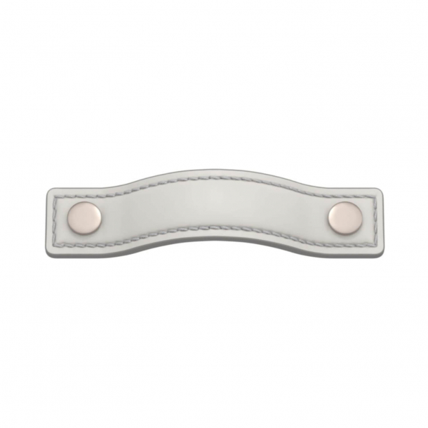 Turnstyle Designs Møbelgreb - Hvidt læder / Satin nikkel - Model A1181