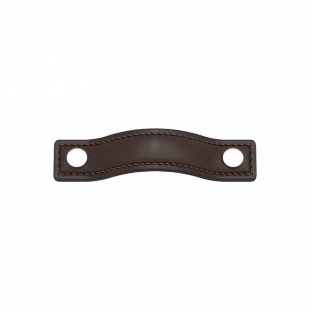 Turnstyle Designs Cabinet handles - Chocolate leather / Polished nickel - Model A1182
