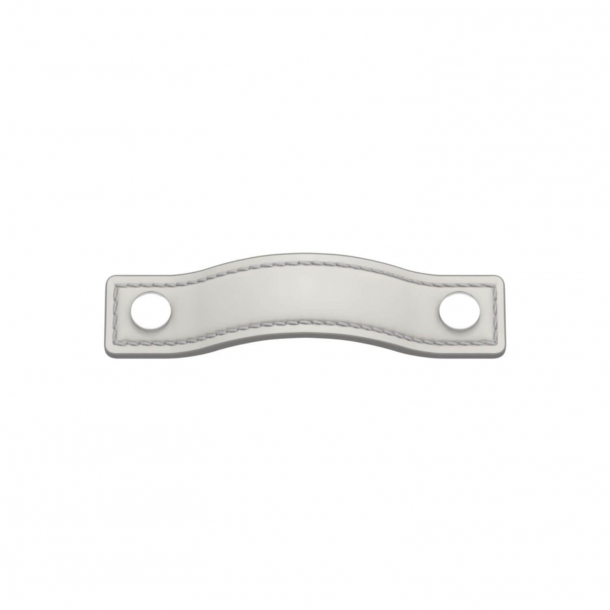 Turnstyle Designs Cabinet handles - White leather / Bright chrome - Model A1182