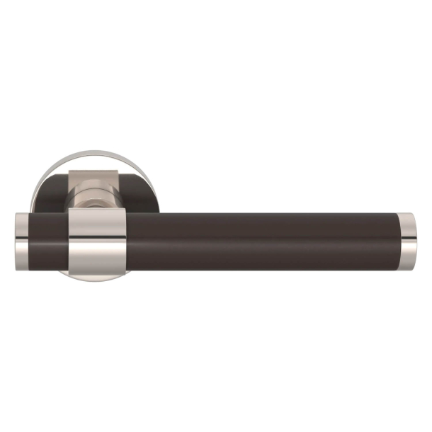 Turnstyle Designs Door handle - Cocoa Amalfine / Polished nickel - Model B1202