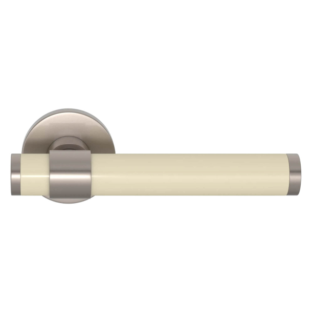 Turnstyle Designs Door handle - Off-white Amalfine / Satin nickel - Model B1202