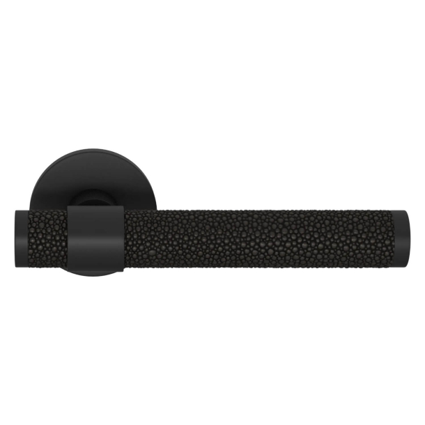 Turnstyle Designs Door handle - Black bronze Amalfine / Matt black chrome - Model B1339