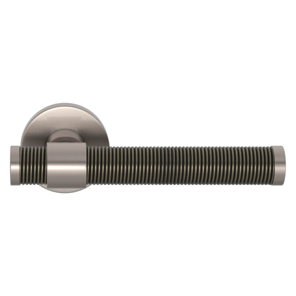 Klamka do drzwi - Turnstyle Designs - Srebrny br&#261;z Amalfine / Satynowy nikiel - Model B1355