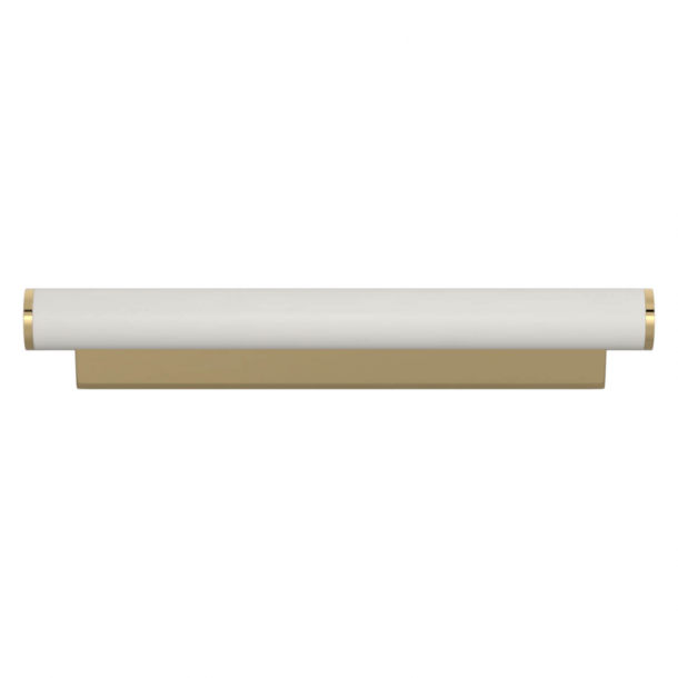 Turnstyle Designs Cabinet handle - White leather / Polished brass - Model R2231