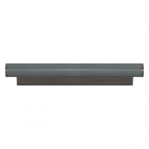 Turnstyle Designs Cabinet handle - Slate gray leather / Vintage nickel - Model R2231
