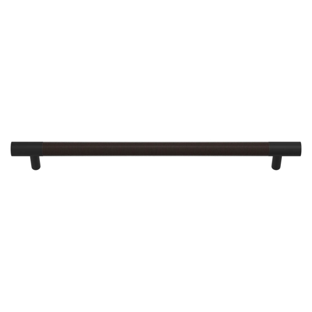 Cabinet handle - Matt black chrome / Cocoa Amalfine - Model Y3200