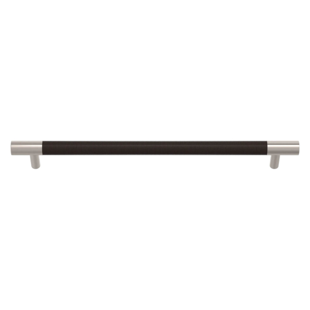 Cabinet handle - Polished nickel / Cocoa Amalfine - Model Y3200