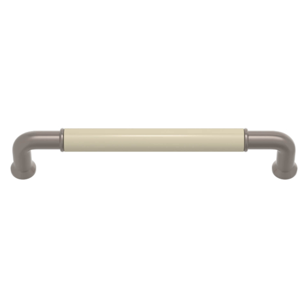 Turnstyle Designs Cabinet handles - Off-white Amalfine / Nickel Satin - Model YF1163