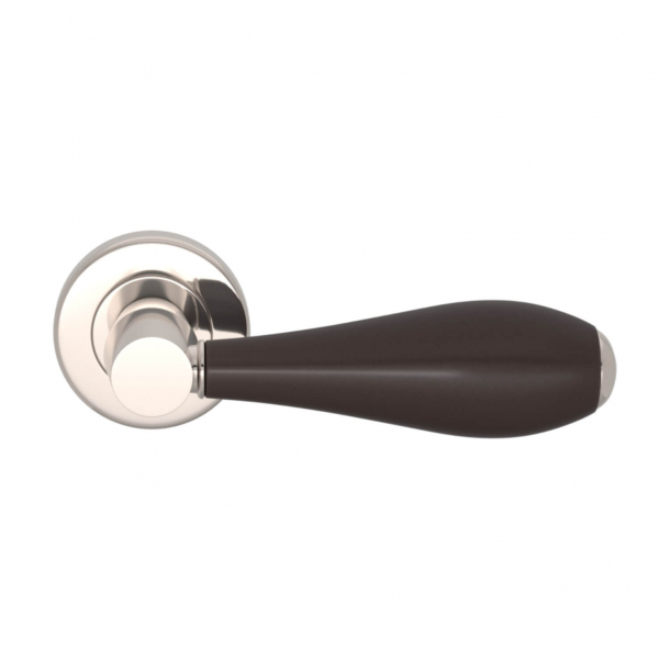 Turnstyle Design Door handle - Amalfine - Cocoa / Polished nickel - Model D1002