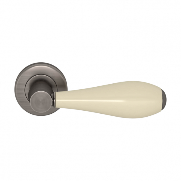Turnstyle Design Door handle - Amalfine - Bone / Vintage nickel - Model D1002