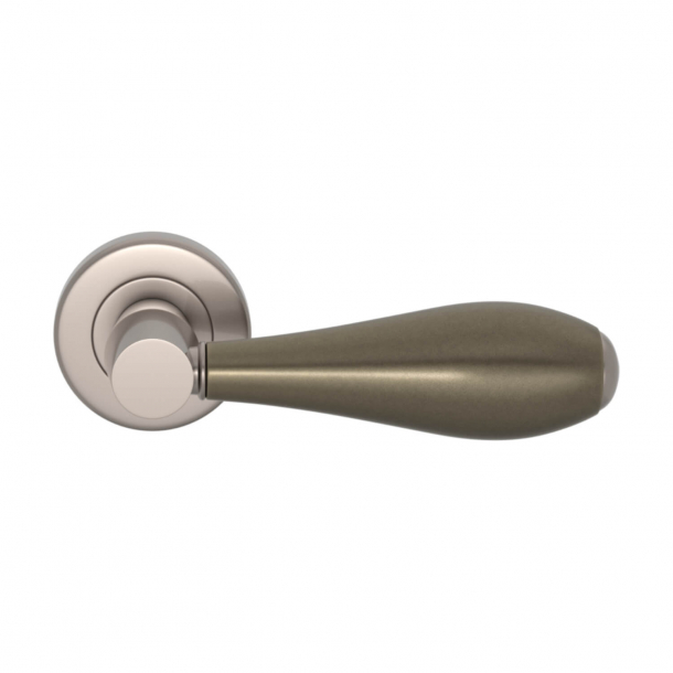 Turnstyle Design Dørgreb - Amalfine - Sølv bronze / Satin nikkel - Model D1002