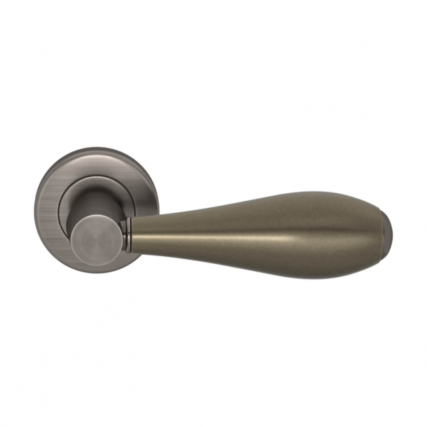 Turnstyle Design Door handle - Amalfine - Silver bronze / Vintage nickel - Model D1002