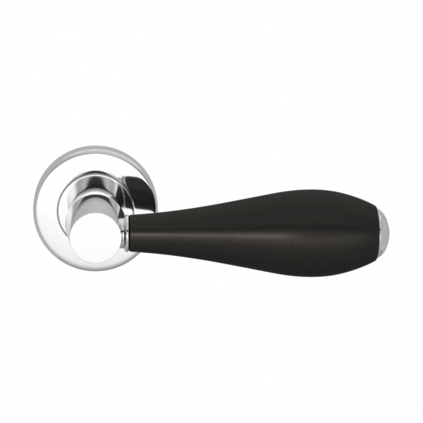 Turnstyle Design Door handle - Amalfine - Black bronze / Bright chrome - Model D1002