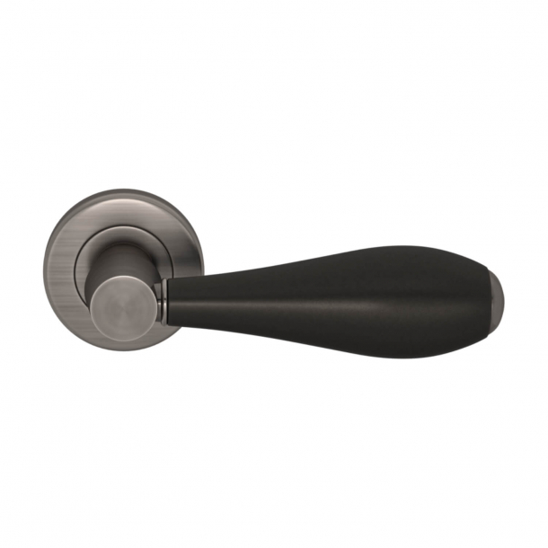 Turnstyle Design Door handle - Amalfine - Black bronze / Vintage nickel - Model D1002