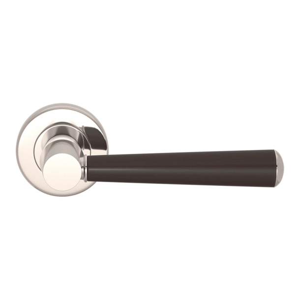 Turnstyle Design Door handle - Amalfine - Cocoa / Polished nickel - Model D1332