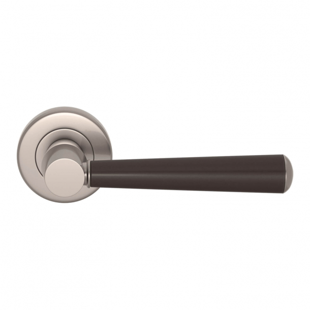 Turnstyle Design Door handle - Amalfine - Cocoa / Satin nickel - Model D1332