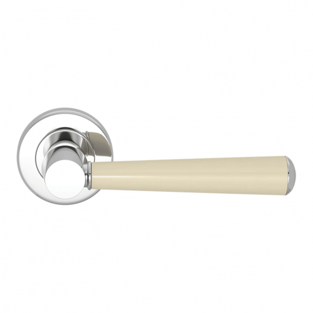 Turnstyle Design Door handle - Amalfine - Bone / Bright chrome - Model D1332