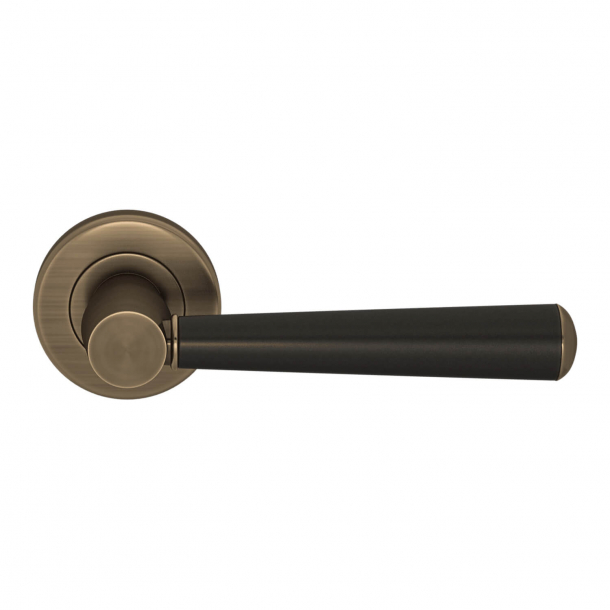 Turnstyle Design Door handle - Amalfine - Black bronze / Antique brass - Model D1332