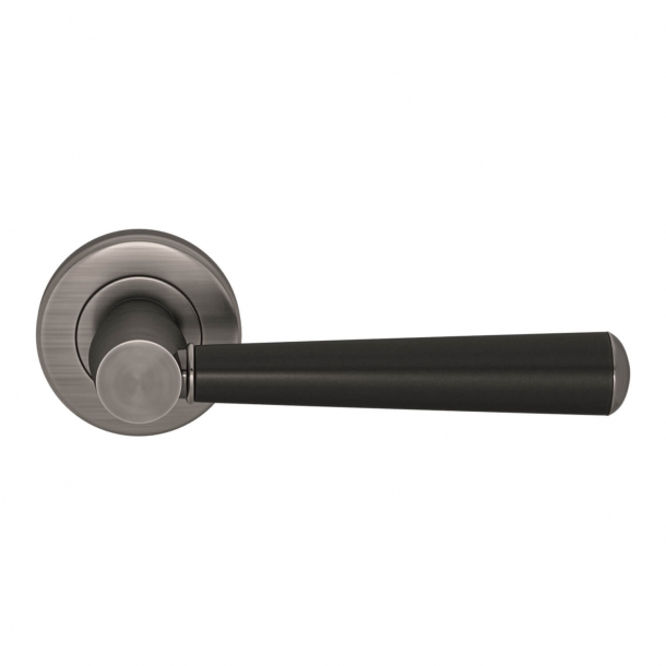 Turnstyle Design Door handle - Amalfine - Black bronze / Vintage nickel - Model D1332